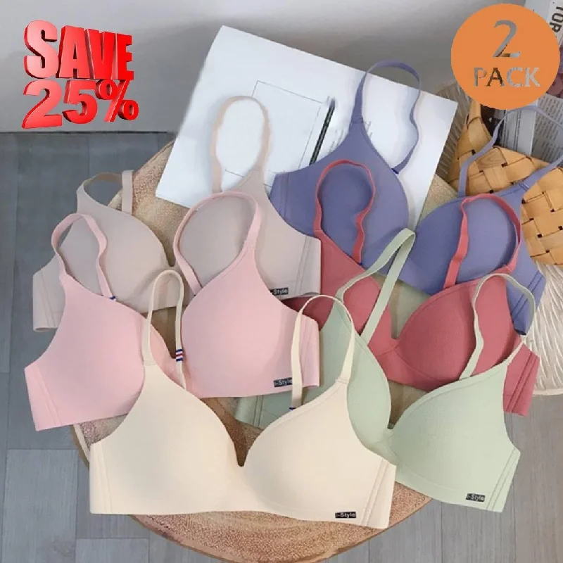 Wireless Push Up Bra Pack of 2 Ultra Thin Cup Seamless Pushup Non-wired Strap Comfortable Bra Supportive Cotton Bra Wireless Push Up Bra Pack of 2 Ultra Thin Cup Seamless Pushup Non-wired Strap Comfortable Bra Supportive Cotton Bra