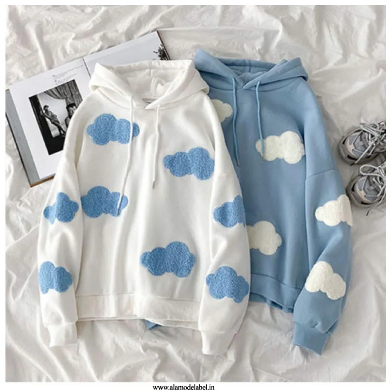 Cloud Me Up Sweatshirt Hoodie with Earth Tones Natural Calm
