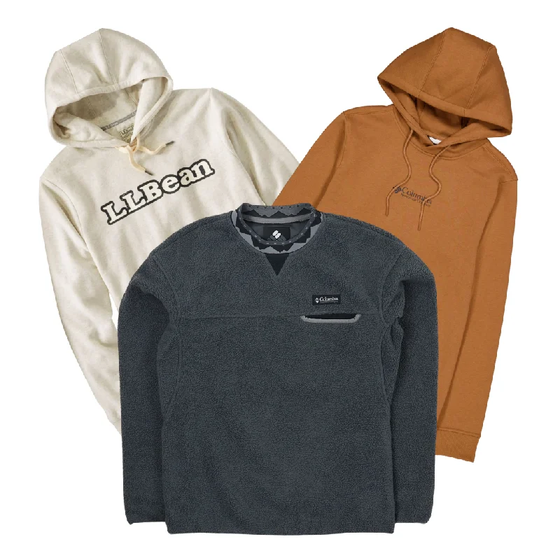 50x COLUMBIA/LL BEAN SWEATSHIRTS Hoodie with Raglan Sleeves Sporty Comfortable