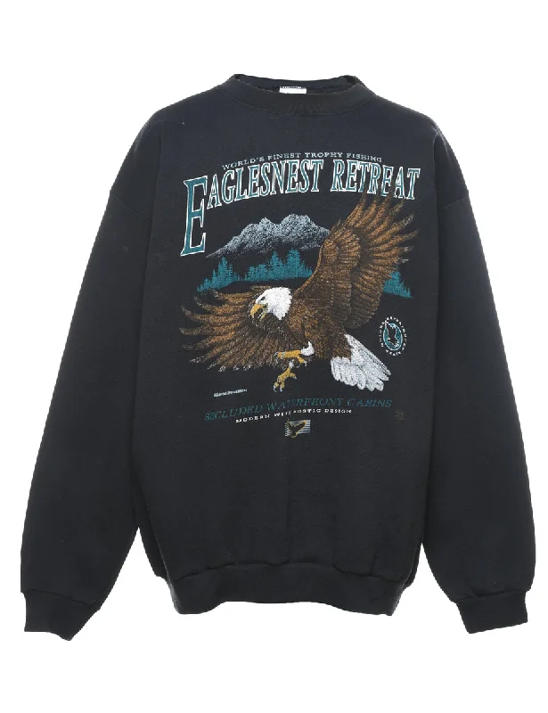 Eaglesnest Retreat Printed Sweatshirt - XL Hoodie with Mesh Breathable Sporty