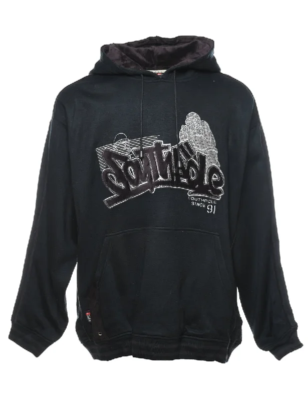 Embroidered Southpole Y2K Printed Hoodie - XL Hoodie with Print Artistic Unique