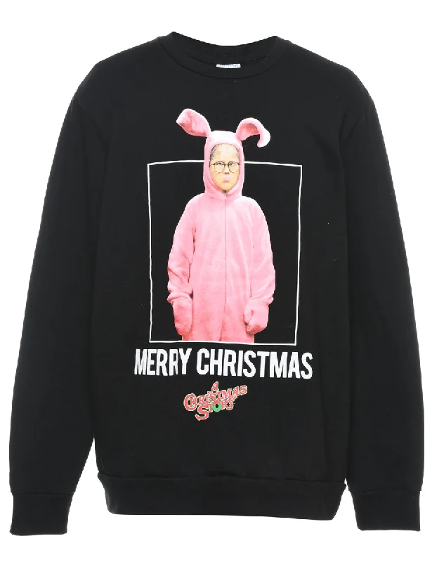 Festive Season Christmas Sweatshirt - L Hoodie with Full-Zip Functional Layering