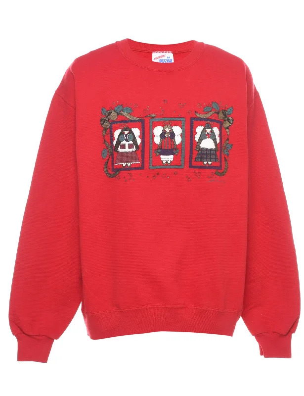 Festive Season Christmas Sweatshirt - M Hoodie with Emblem Brand Identity