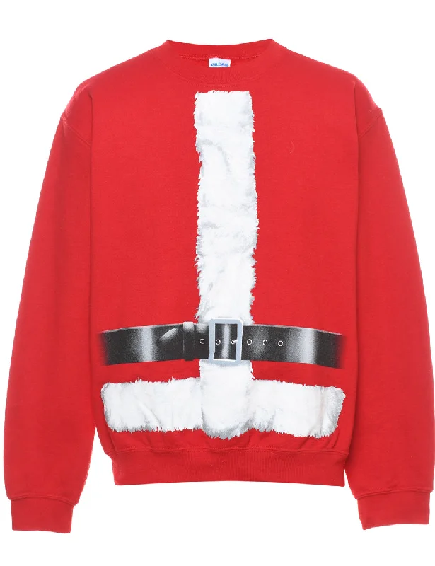 Festive Season Christmas Sweatshirt - S Hoodie with Elastic Cuffs Stretchable Comfortable