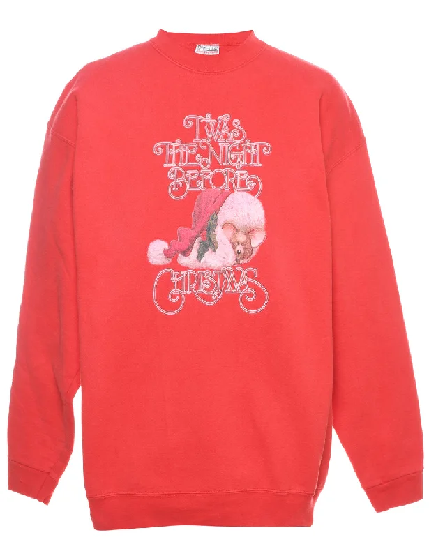 Festive Season Christmas Sweatshirt - XL Hoodie with Full-Zip Functional Layering