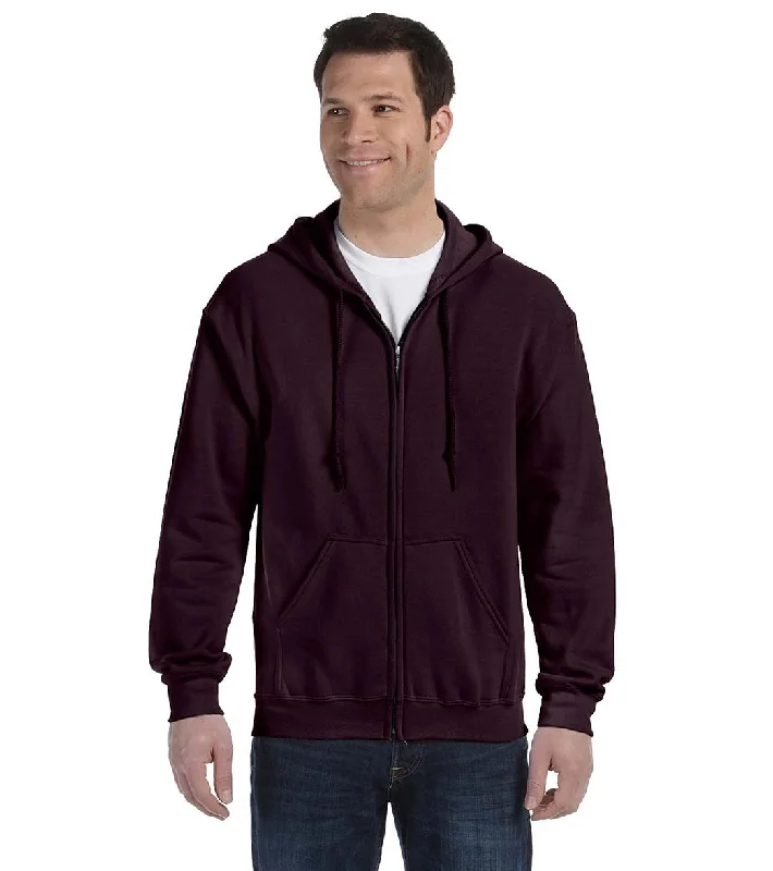 Gildan Unisex Heavy Blend Full-Zip Hooded Sweatshirt Dark Chocolate Graphic Hoodie Design Print