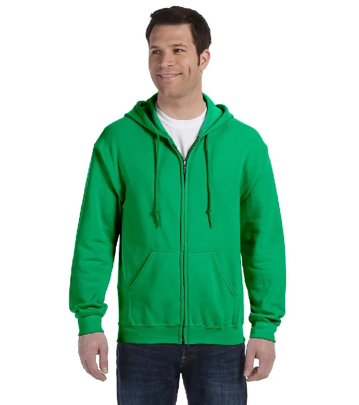 Gildan Unisex Heavy Blend Full-Zip Hooded Sweatshirt Irish Green Hoodie Dress Longline Feminine