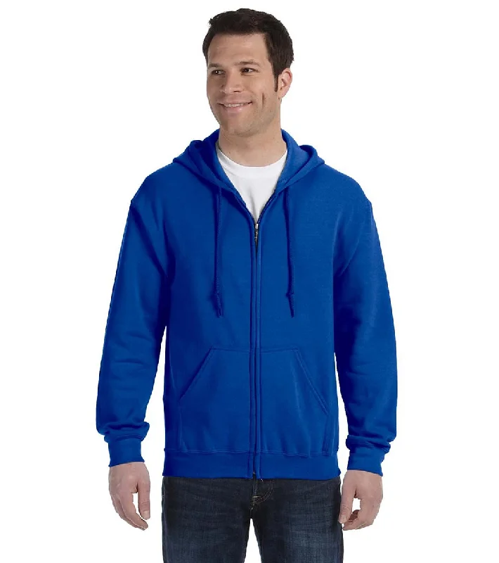 Gildan Unisex Heavy Blend Full-Zip Hooded Sweatshirt Royal Cotton Hoodie Fleece Lining Warmth
