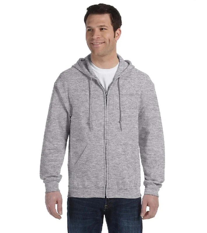 Gildan Unisex Heavy Blend Full-Zip Hooded Sweatshirt Sport Grey Hoodie with Print Artistic Unique