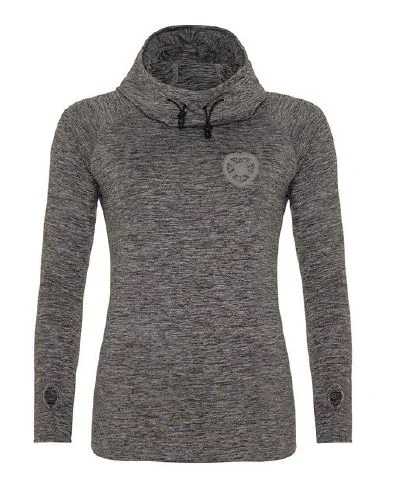 Ladies Clare Hoody (Grey Melange) Hoodie with Relaxed Fit Easy Casual