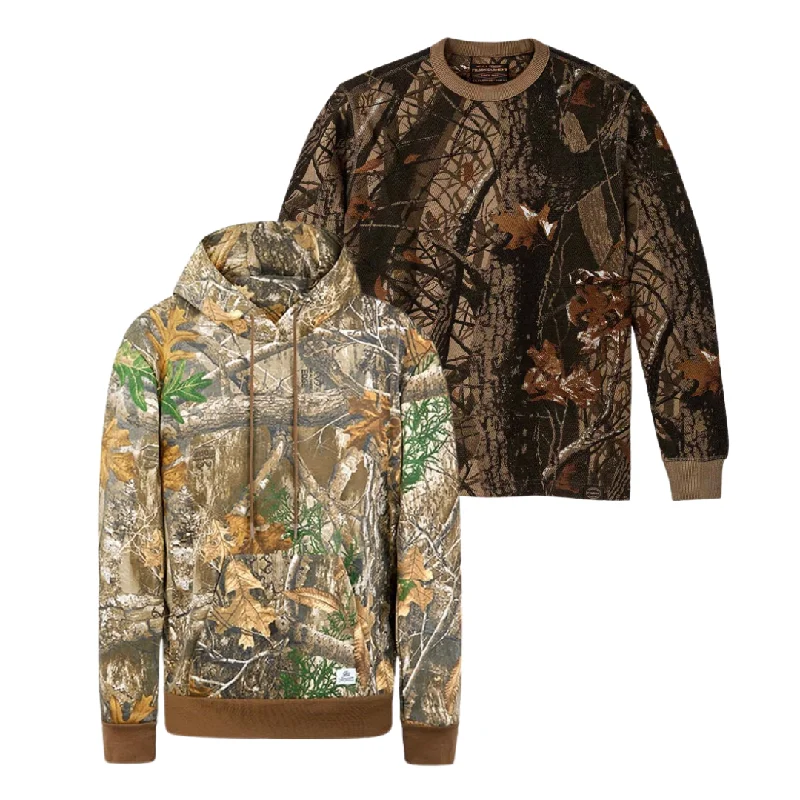50x REAL TREE SWEATSHIRTS Hoodie with Snap Buttons Easy Quick