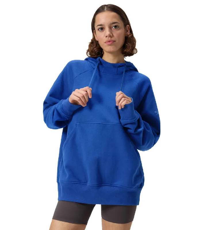 Speedo Unisex Fleece Hoodie Team Blue Hoodie with Pocket Utility Practical