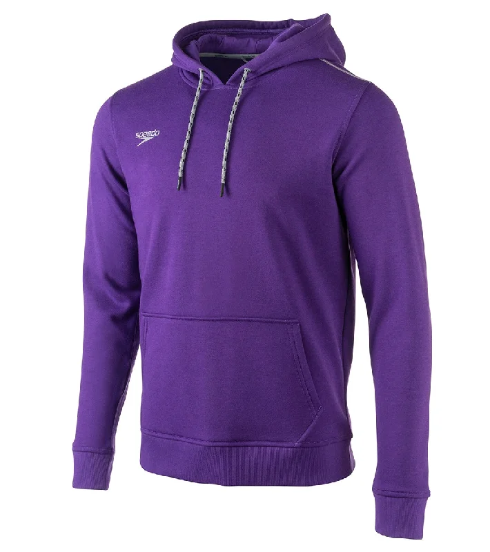 Speedo Unisex Long Sleeve Hooded Sweatshirt Speedo Purple Cotton Hoodie Fleece Lining Warmth