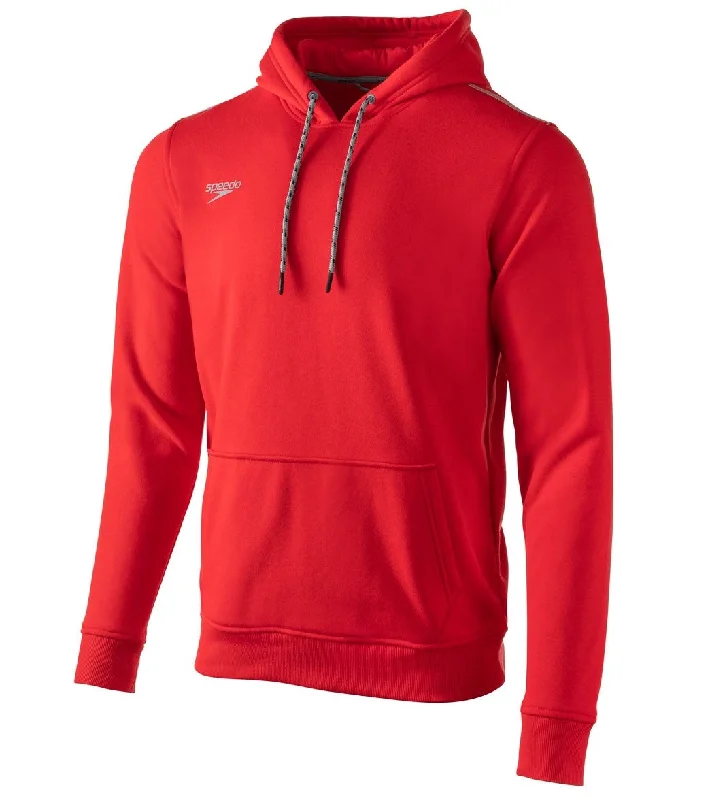 Speedo Unisex Long Sleeve Hooded Sweatshirt Speedo Red Hoodie with Hem Elastic Stretchable Comfortable