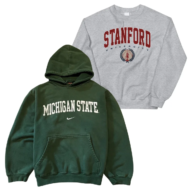 50x COLLEGE UNIVERSITY USA SWEATSHIRTS Hoodie with Drop Shoulder Relaxed Streetwear