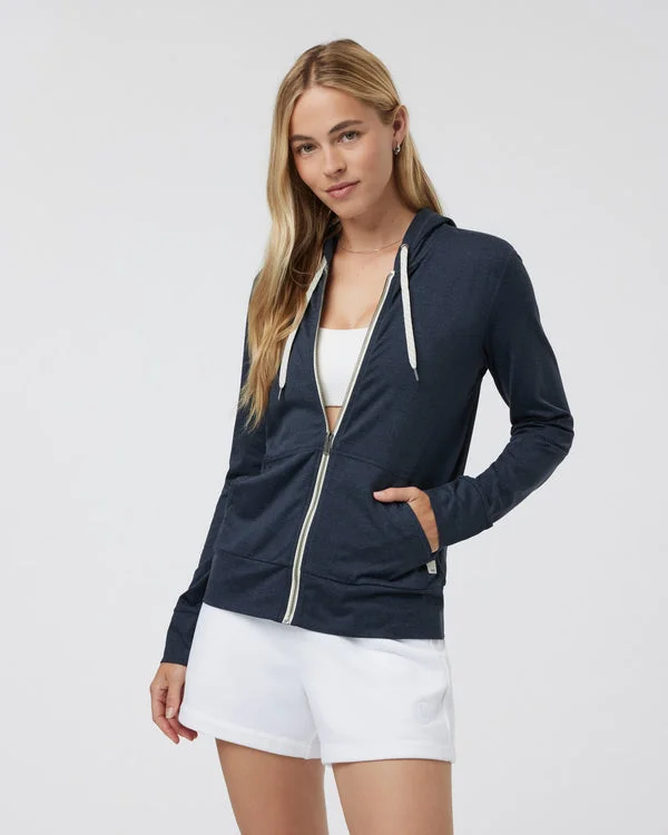 Women's Halo Performance Hoodie 2.0 - Midnight Heather Hoodie with Batwing Sleeves Loose Dramatic