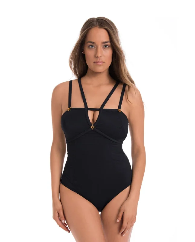 Amoressa by Miraclesuit Diamonds are Forever Vesper Double Strap One Piece Swimsuit Quick-Dry Swimsuit