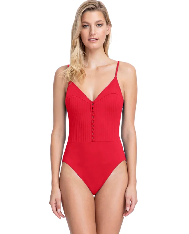 Gottex Collection Bardot Black V-Neck One Piece Swimsuit Summer Ready Swimsuit