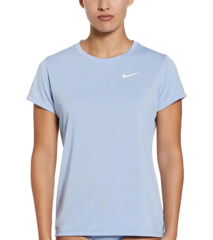 Nike Women's Essential Hydro Short Sleeve Swim  Shirt Comfortable Swim Dress