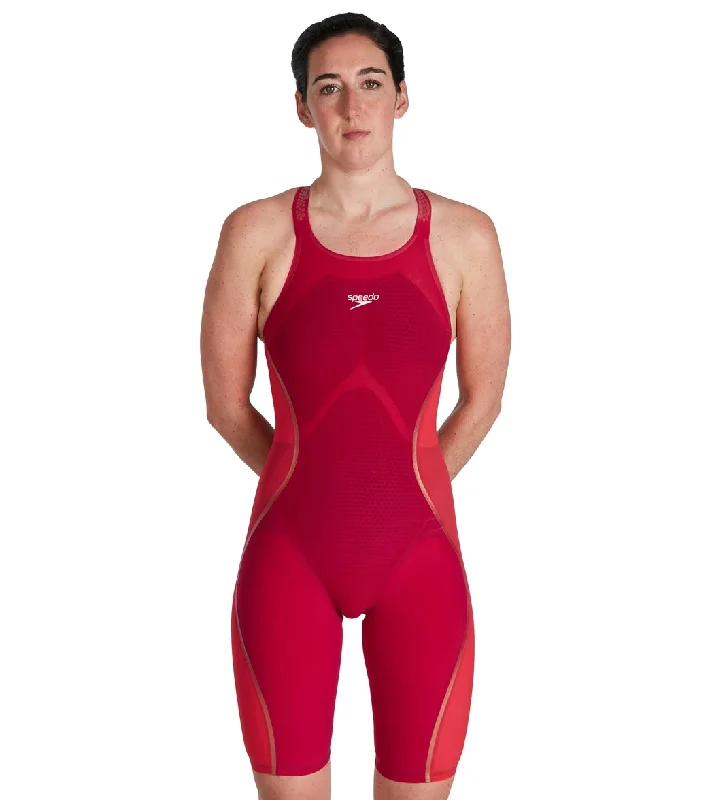 Speedo Women's Fastskin LZR Pure Intent Open Back Kneeskin Tech Suit Swimsuit Sunrise Classic Monokini Design Speedo Women's Fastskin LZR Pure Intent Open Back Kneeskin Tech Suit Swimsuit Sunrise Classic Monokini Design
