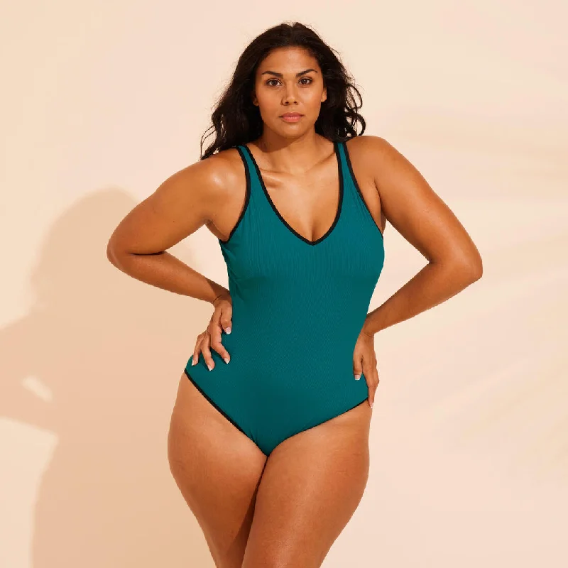 Women's Aquafit 1-piece Swimsuit Ines Sporty Swim Shorts
