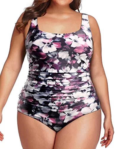 Women's One Piece Swimsuit Athletic Plus Size Bathing Suit Classic Sporty Swimsuit