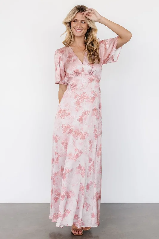 Carmen Maxi Dress | Blush Floral Classic Black Maxi Dress