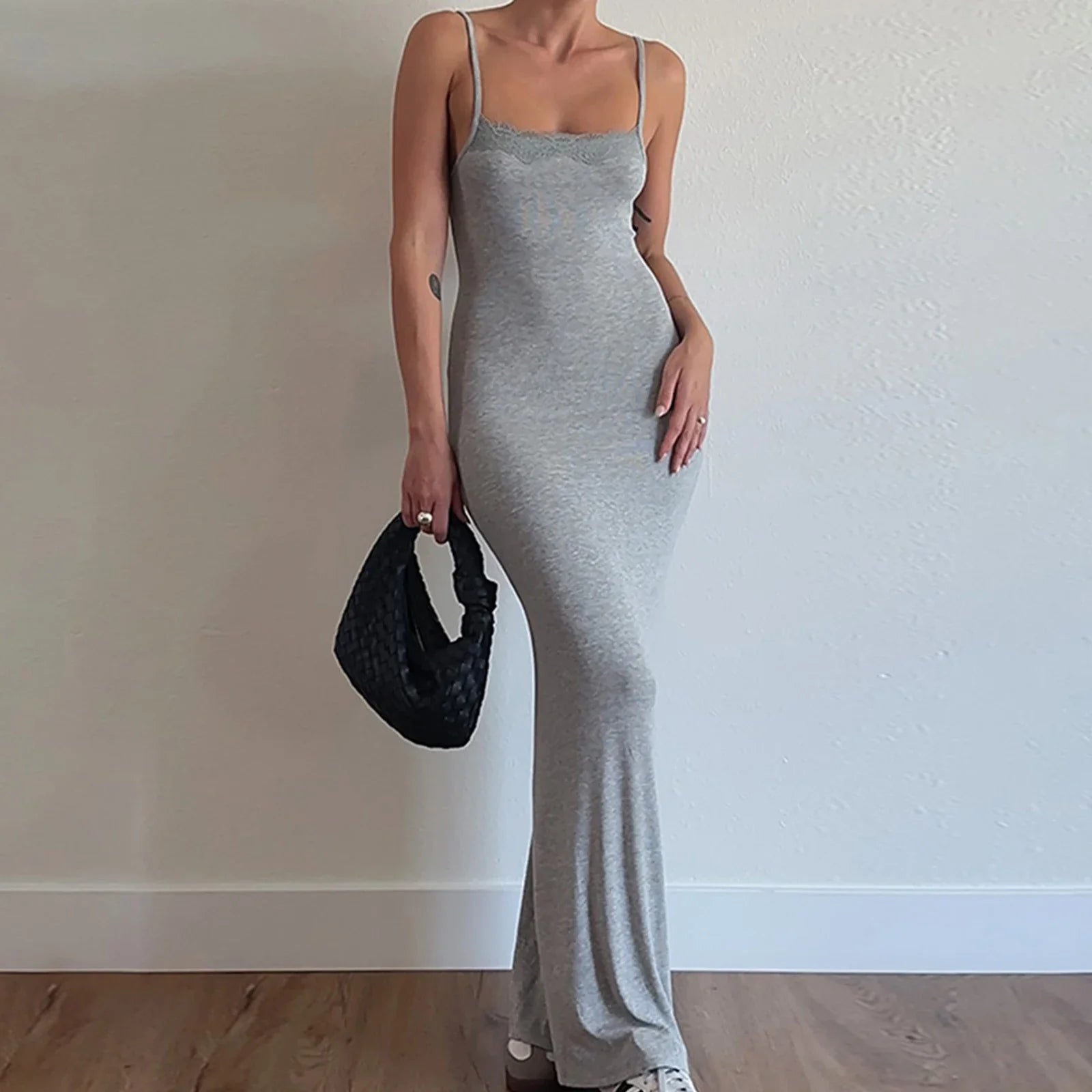 FashionSierra - Summer Color Sleeveless Bodycon Party Cocktail Beach Streetwear Maxi Dress Fashionable Halter Neck Maxi Dress