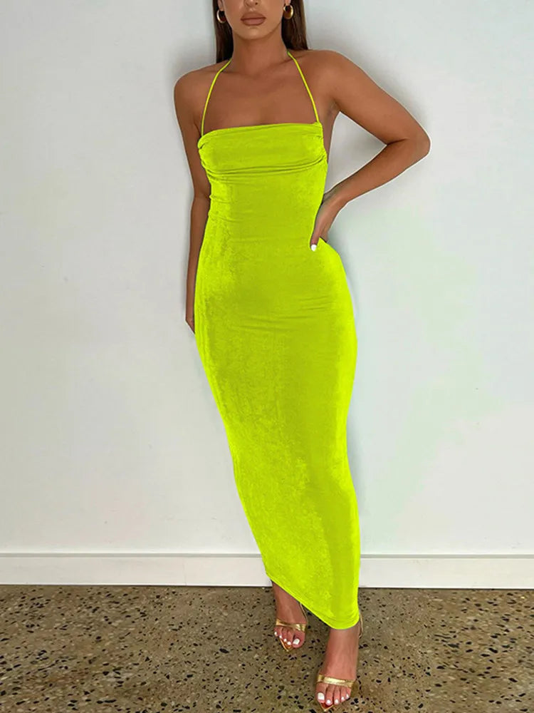 FashionSierra Fashion Halter Sexy Backless Draped Women Summer Club Party Straps Shift Maxi Dress Chic Sleeveless Maxi Dress FashionSierra Fashion Halter Sexy Backless Draped Women Summer Club Party Straps Shift Maxi Dress Chic Sleeveless Maxi Dress