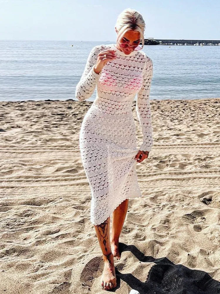 FashionSierra - Women Autumn Long Sleeve Crochet Hollow-Out Boat Neck Maxi Dress Fashionable Layered Maxi Dress FashionSierra - Women Autumn Long Sleeve Crochet Hollow-Out Boat Neck Maxi Dress Fashionable Layered Maxi Dress