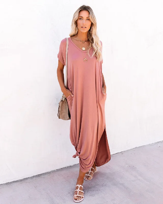 Farmers Market Pocketed Modal Maxi Dress - Marsala Fashionable Chiffon Tiered Maxi Dress Farmers Market Pocketed Modal Maxi Dress - Marsala Fashionable Chiffon Tiered Maxi Dress