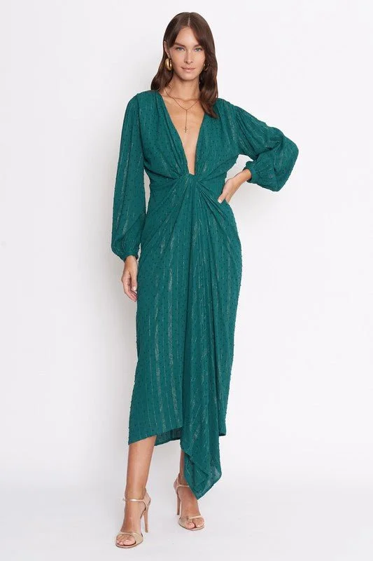 Helena Maxi Dress - Teal - FINAL SALE Elegant Velvet Maxi Dress