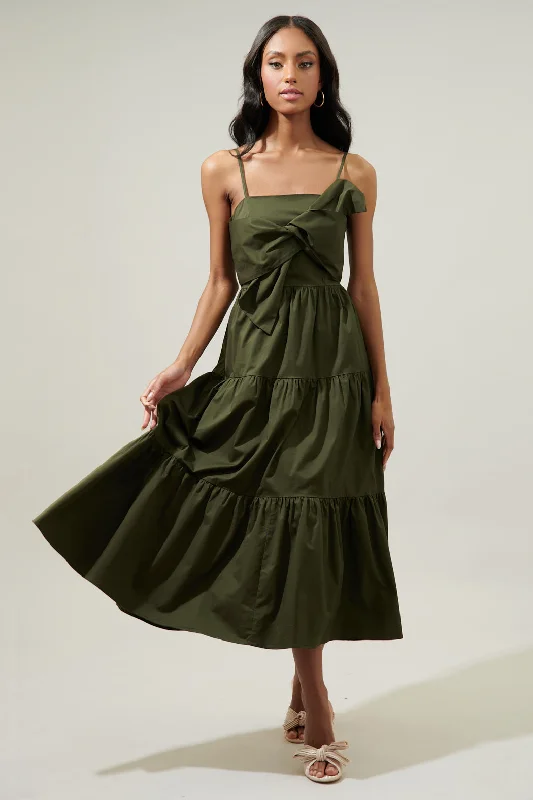 Helene Tiered Cami Maxi Dress Elegant Silk Maxi Dress