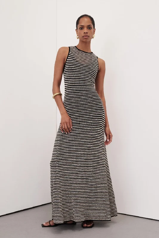 NATE BLACK SLEEVELESS MAXI DRESS Cozy Wrap Maxi Dress