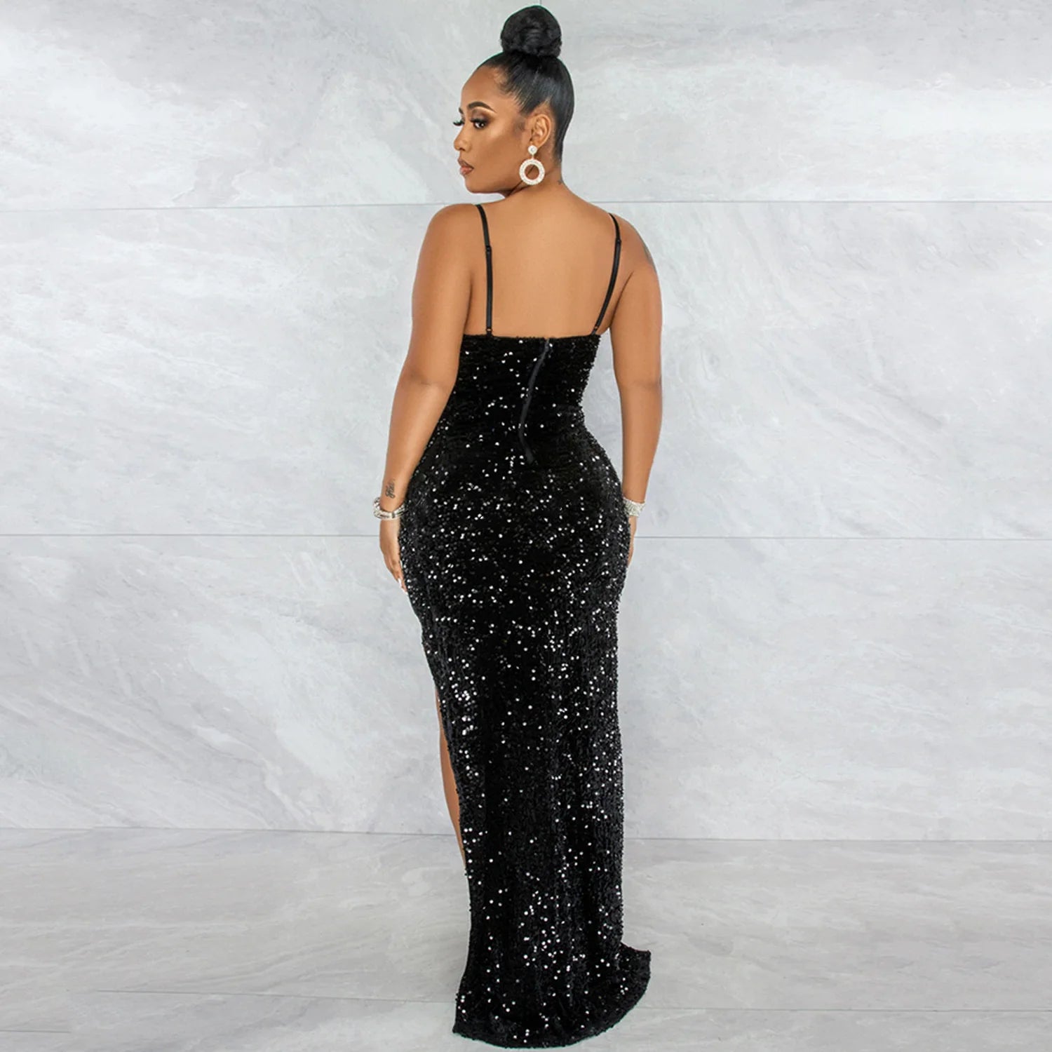 Sexy Irregular Maxi Long Dresses Women Summer Club Glitter Maxi Dress Stylish Pleated A-Line Maxi Dress