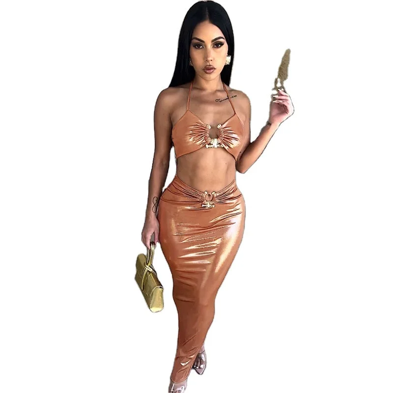 Summer Hot Sale Women Bright Colour Sexy Hollow Out V Neck Sleeveless Elegant Bodycon Party Club Maxi Dress Comfortable Maxi Dress with Slits
