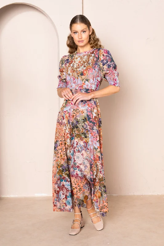 Maxine Short Sleeve Maxi Dress Trendy Printed Maxi Dress