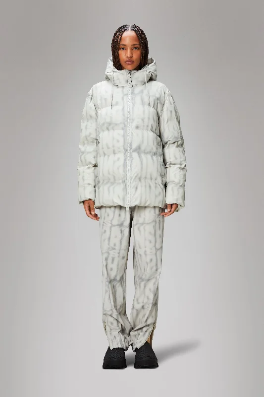Alta Puffer Jacket Spray Appliqued Jacket Beaded Jacket Sequined Jacket