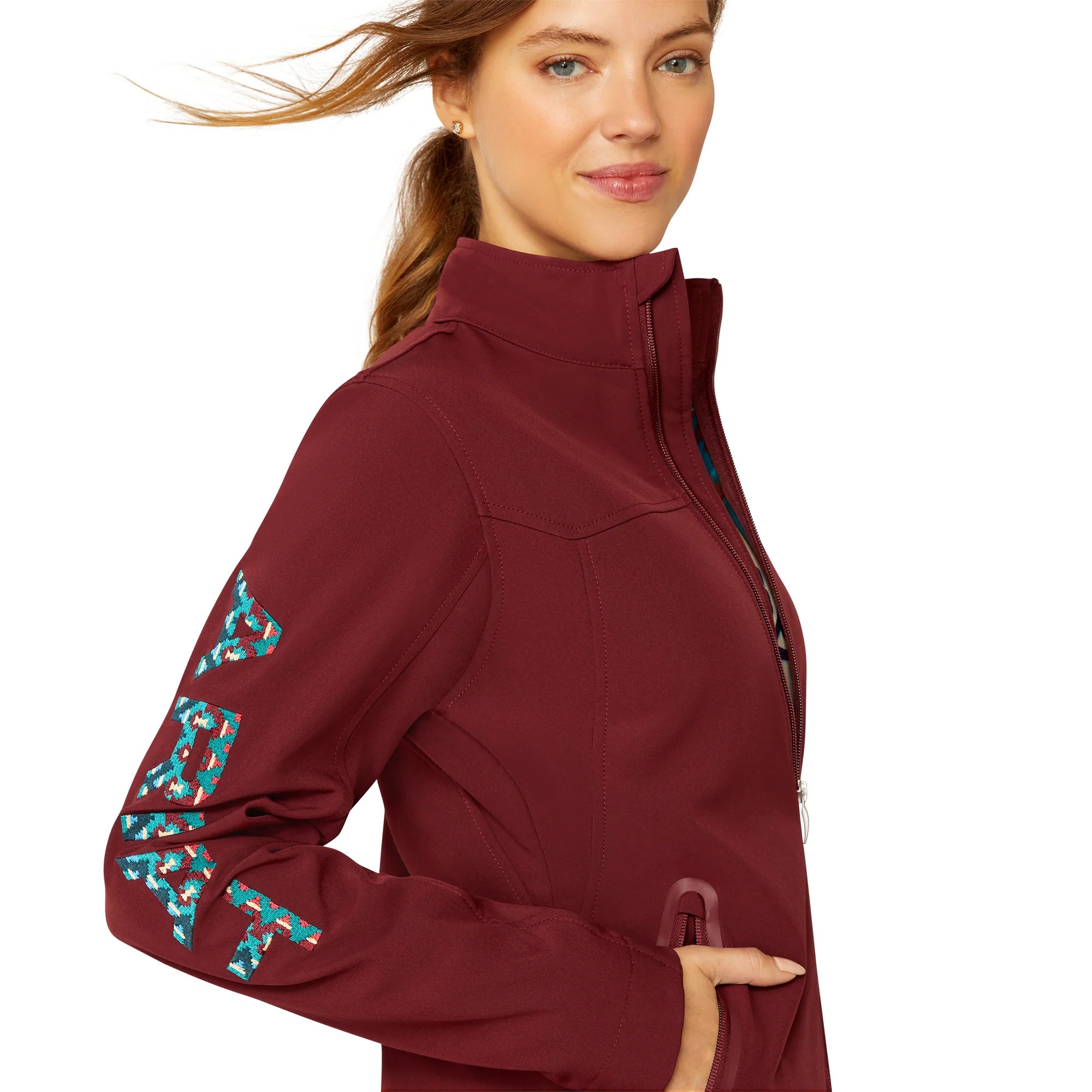 Ariat Women's Team Softshell Jacket, Tawny Port/Baja Elasticated Jacket Padded Jacket Insulated Jacket Ariat Women's Team Softshell Jacket, Tawny Port/Baja Elasticated Jacket Padded Jacket Insulated Jacket