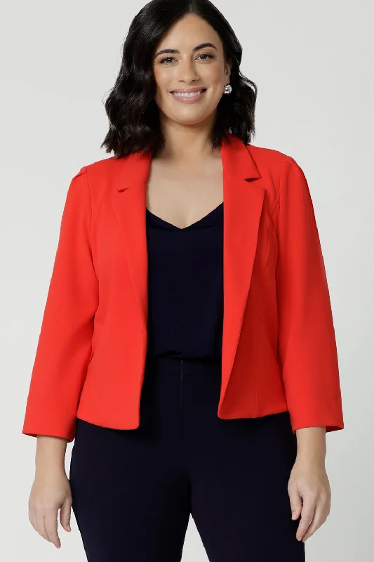 Benni Jacket in Tangerine Appliqued Jacket Beaded Jacket Sequined Jacket