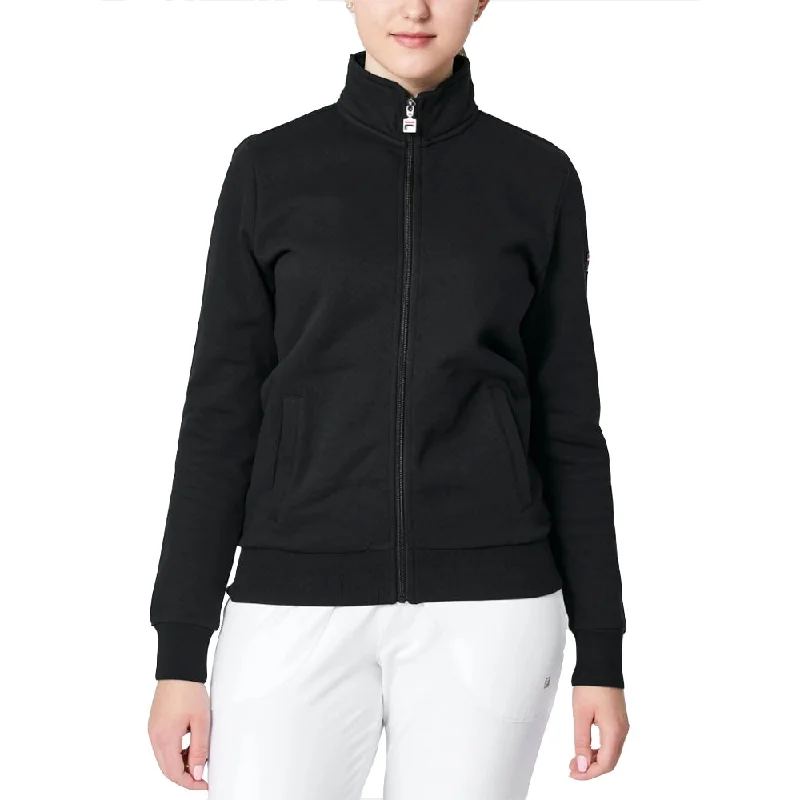 FILA Match Fleece Womens Full-Zip Tennis Jacket A-Line Jacket Boat Neck Shawl Collar