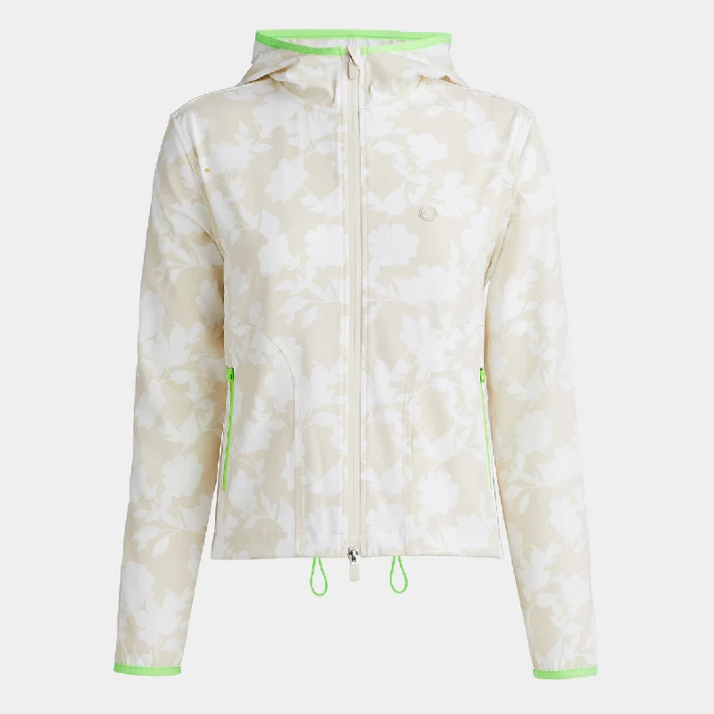 G/FORE WOMEN'S TONAL FLORAL MAVERICK 4-WAY STRETCH JACKET - STONE Knit Jacket Woven Jacket Fleece Jacket G/FORE WOMEN'S TONAL FLORAL MAVERICK 4-WAY STRETCH JACKET - STONE Knit Jacket Woven Jacket Fleece Jacket