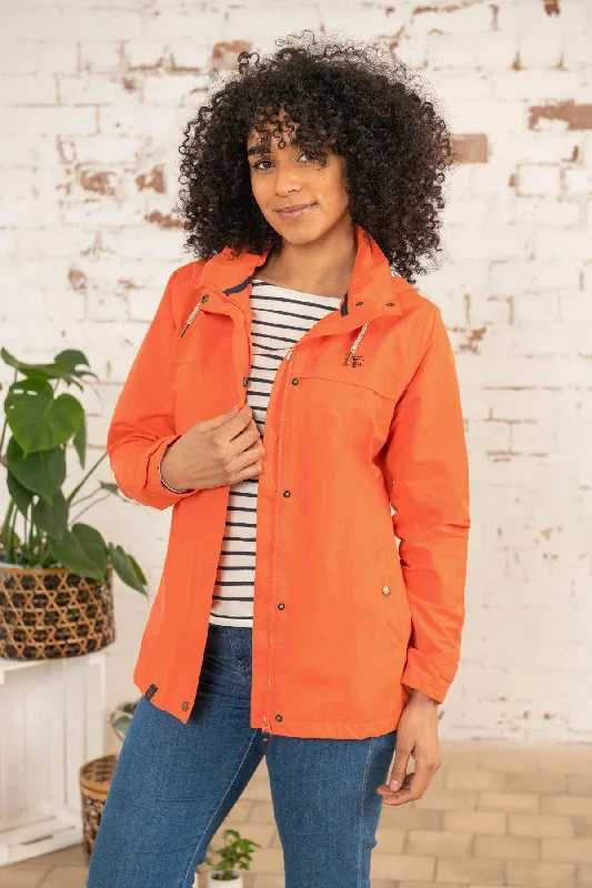 Lighthouse Beachcomber Jacket -ORANGE Snapped Jacket Toggled Jacket Drawstring Jacket