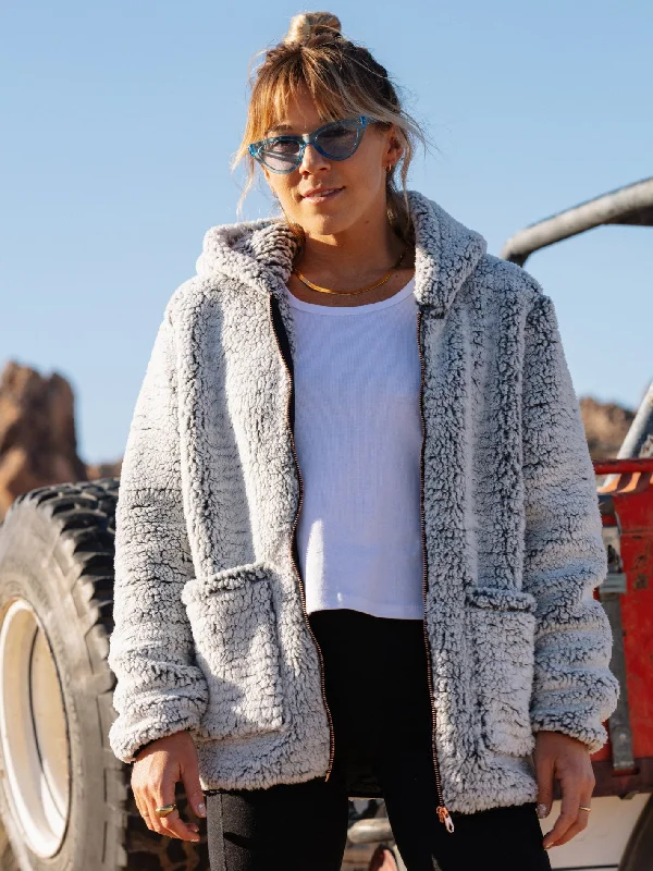 Lived In Lounge Phuz Up Jacket - Light Grey Cardigan Sweater Pullover