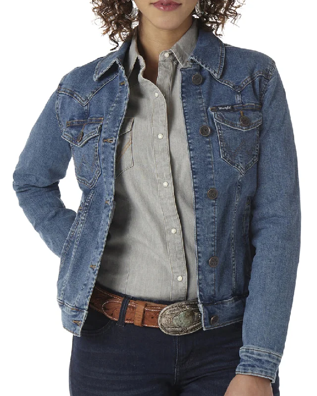 Women's Western Denim Jacket Jersey Jacket Tulle Jacket Batik Jacket