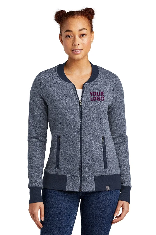 New Era Ladies French Terry Jackets, True Navy Twist/ True Navy Snapped Jacket Toggled Jacket Drawstring Jacket