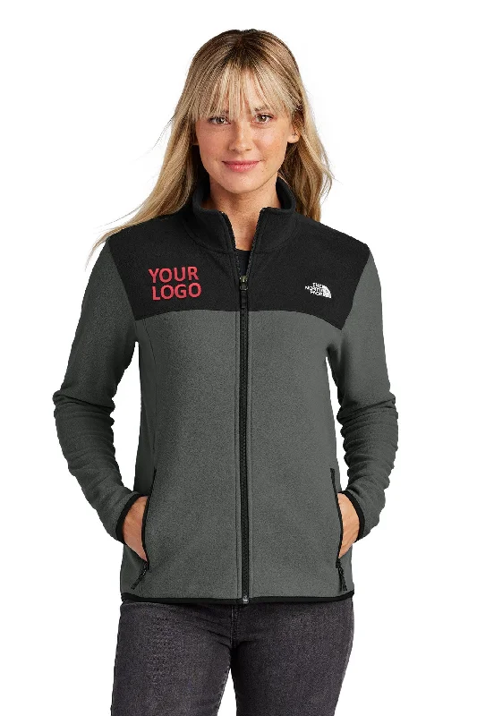 The North Face Ladies Glacier Custom Fleece Jackets, Asphalt Grey Oversized Jacket Tailored Jacket Straight Jacket