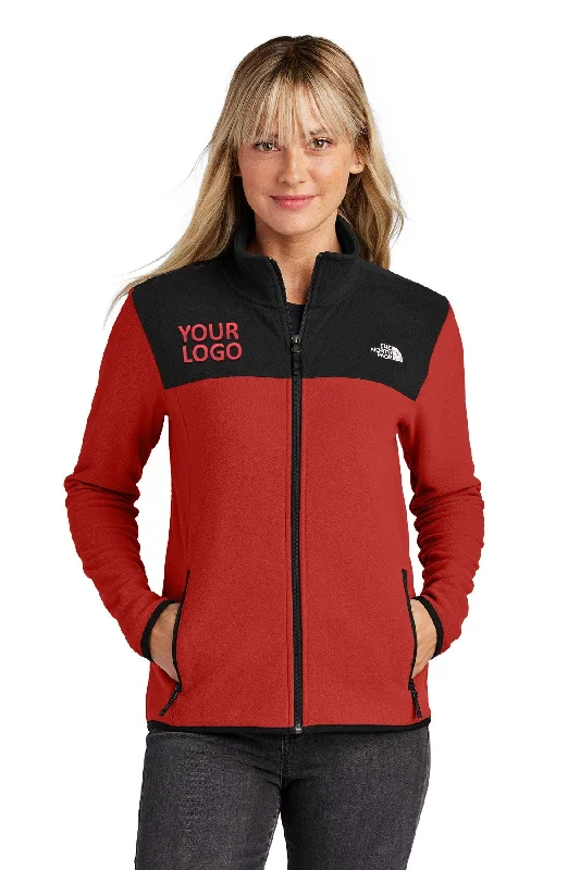 The North Face Ladies Glacier Custom Fleece Jackets, Rage Red Mesh Jacket Canvas Jacket Denim Jacket