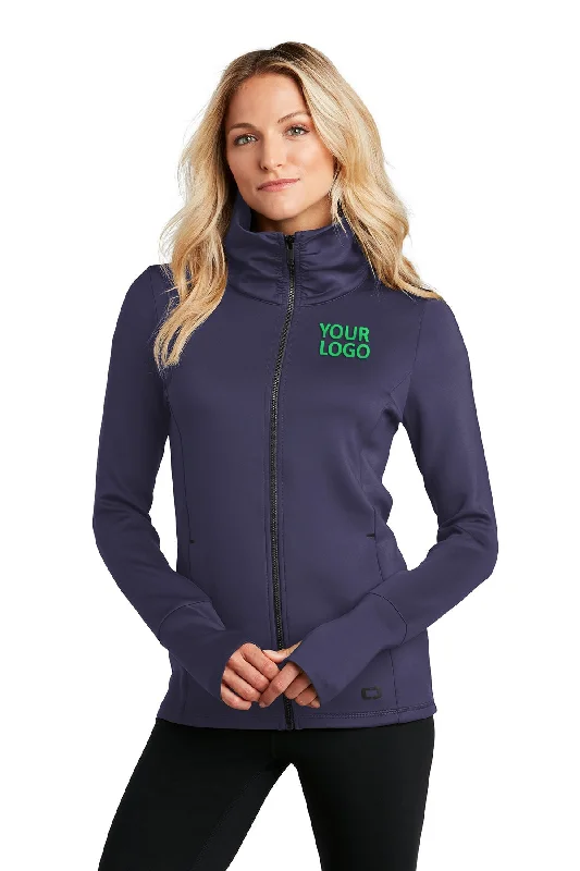 OGIO ENDURANCE Ladies Modern Performance Branded Jackets, Navy Welt Pockets Slit Pockets Flap Pockets