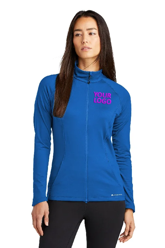 OGIO ENDURANCE Ladies Customized Radius Jackets, Electric Blue Boat Neck Shawl Collar Notched Collar